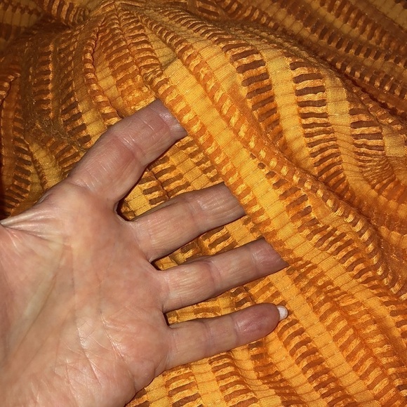 Cynthia Steffe Tangerine 🍊 Orange High Neck  Pleated Shirtwaist Sun Dress S/2 - Picture 14 of 14